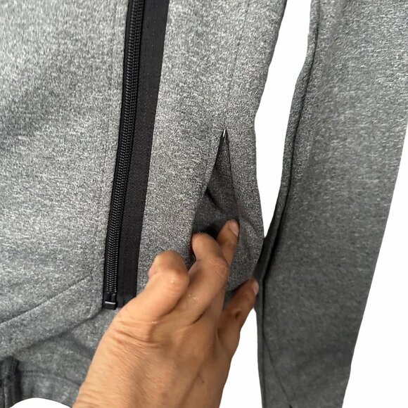 ⭐Size XS Women Jacket Head Long Sleeve Gray Two pocket athletic sport top tennis - Picture 4 of 7